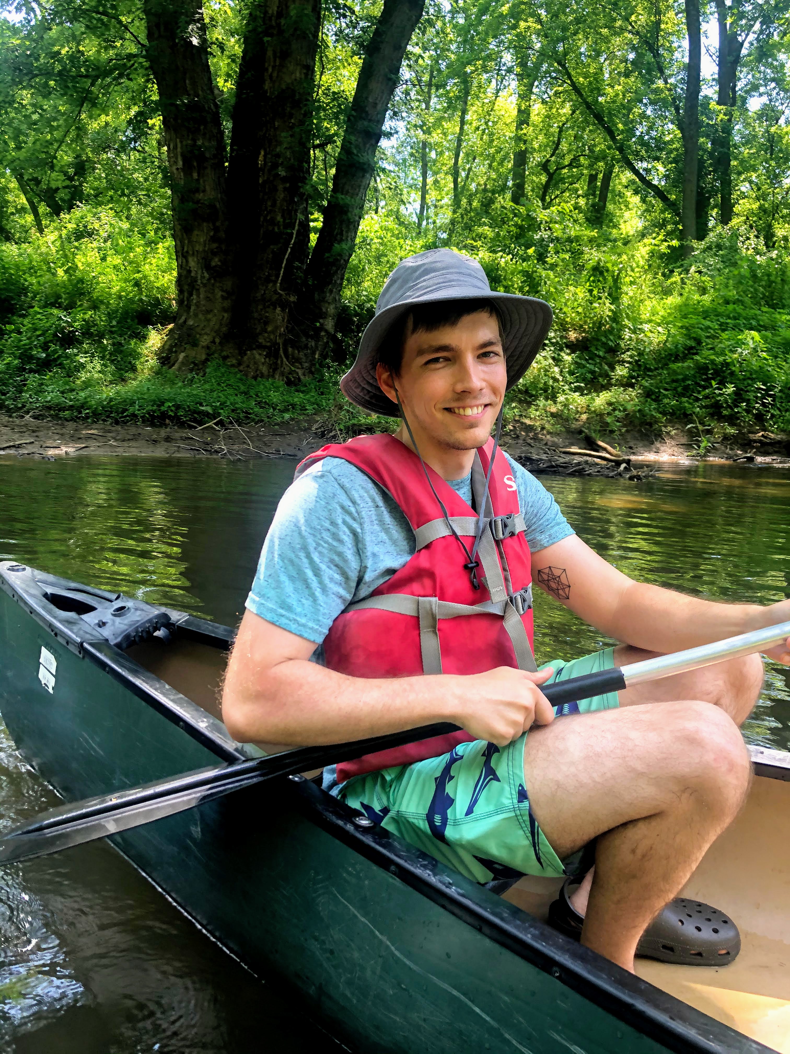 Me in a canoe